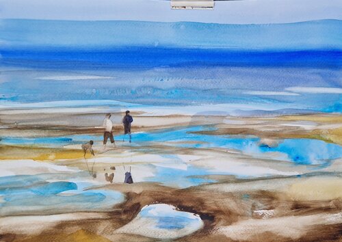 Marina en el Mar del Norte 01 di Claudio Pincas Feldman, Pittura in vendita su Singulart