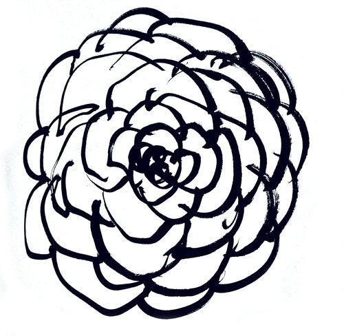 Rose ( Sketch Hand Drawing) van Claudio Pincas Feldman, Tekening te koop op Singulart