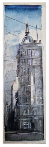 Cupula en Buenos Aires ( San Telmo) de Claudio Pincas Feldman, Pintura a la venta en Singulart