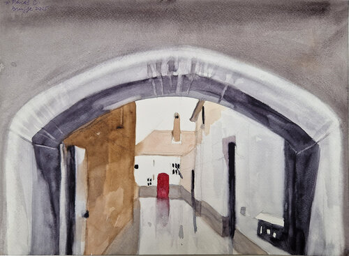 Brujas Antiguas Casas di Claudio Pincas Feldman, Pittura in vendita su Singulart