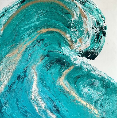 Emerald wave 2 von Inna Horch, Malerei kaufen auf Singulart