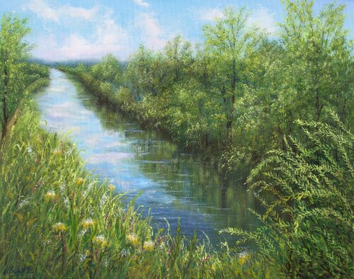The river van Ludmilla Ukrow, Schilderij te koop op Singulart
