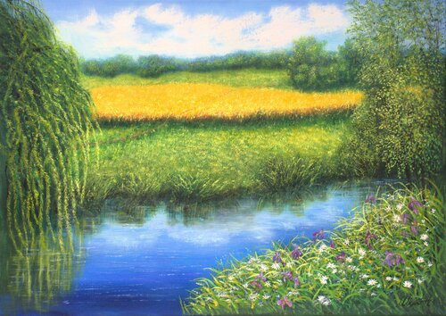 Sommerzeit de Ludmilla Ukrow, Pintura a la venta en Singulart