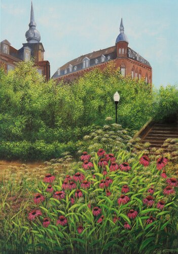 Garden in the city by Ludmilla Ukrow, Painting for Sale on Singulart