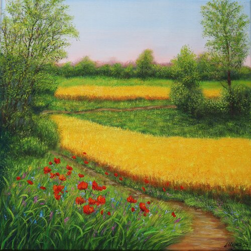 Country summer by Ludmilla Ukrow, Painting for Sale on Singulart