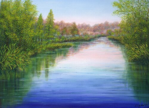 Idyllic river von Ludmilla Ukrow, Malerei kaufen auf Singulart