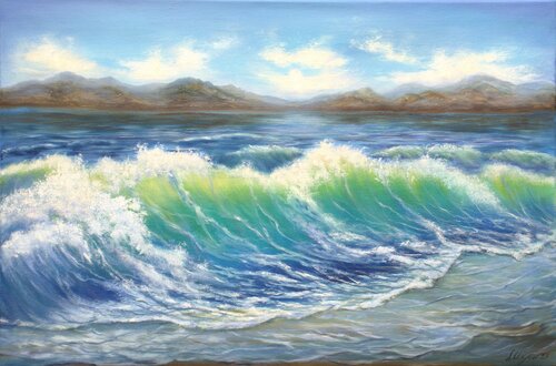 Ocean waves von Ludmilla Ukrow, Malerei kaufen auf Singulart