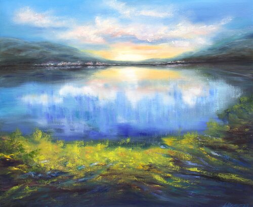 Seascape abstract van Ludmilla Ukrow, Schilderij te koop op Singulart