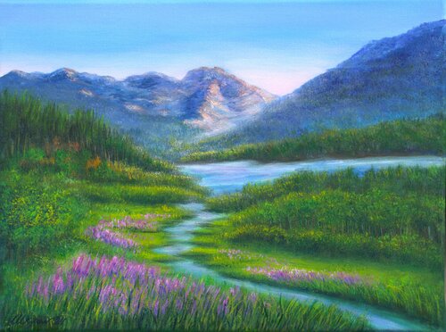 Alaska mountains von Ludmilla Ukrow, Malerei kaufen auf Singulart