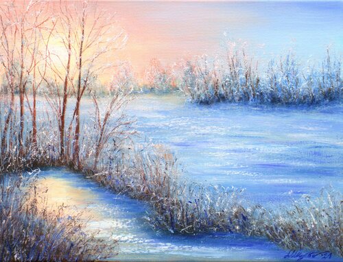 Winter´s light van Ludmilla Ukrow, Schilderij te koop op Singulart