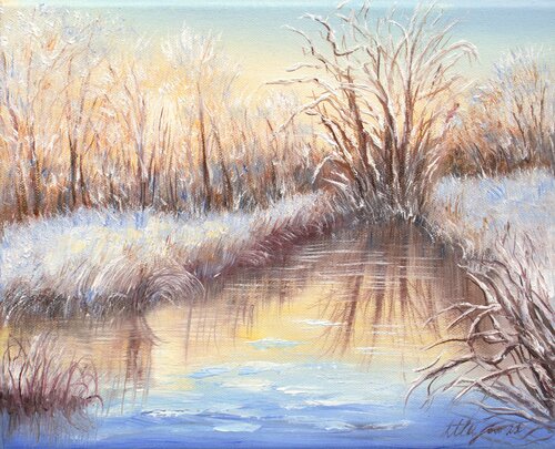 Winter light 3 di Ludmilla Ukrow, Pittura in vendita su Singulart