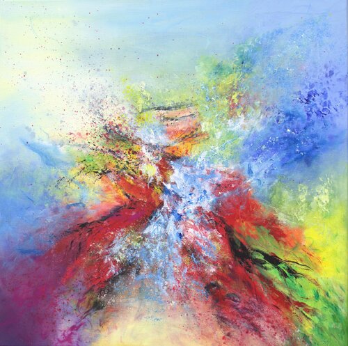 Abstract Blue Rhapsody von Ludmilla Ukrow, Malerei kaufen auf Singulart