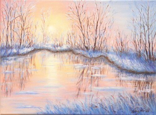 Winter light von Ludmilla Ukrow, Malerei kaufen auf Singulart