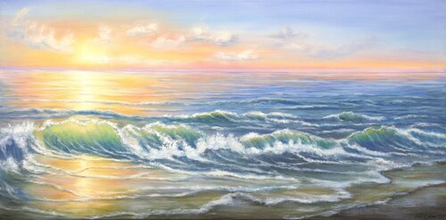 Ocean mood van Ludmilla Ukrow, Schilderij te koop op Singulart