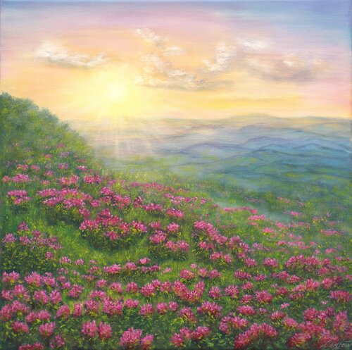 Blue Ridge Mountains van Ludmilla Ukrow, Schilderij te koop op Singulart