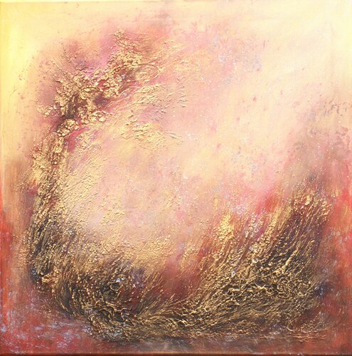 Abstract Gold sphere de Ludmilla Ukrow, Pintura a la venta en Singulart