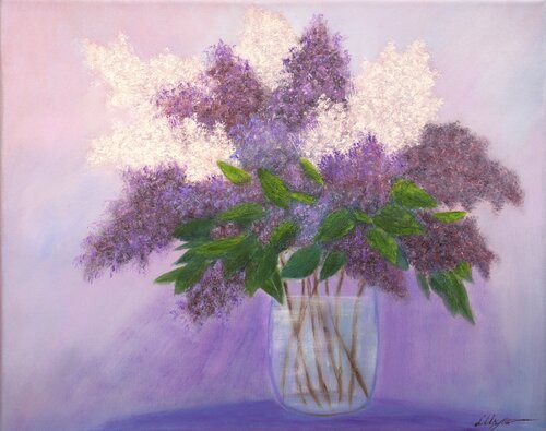 Bouquet of lilacs von Ludmilla Ukrow, Malerei kaufen auf Singulart