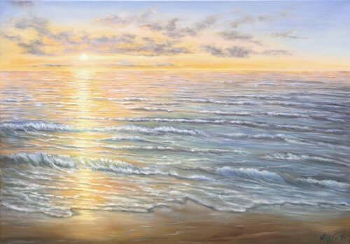 Light over the ocean by Ludmilla Ukrow, Painting for Sale on Singulart