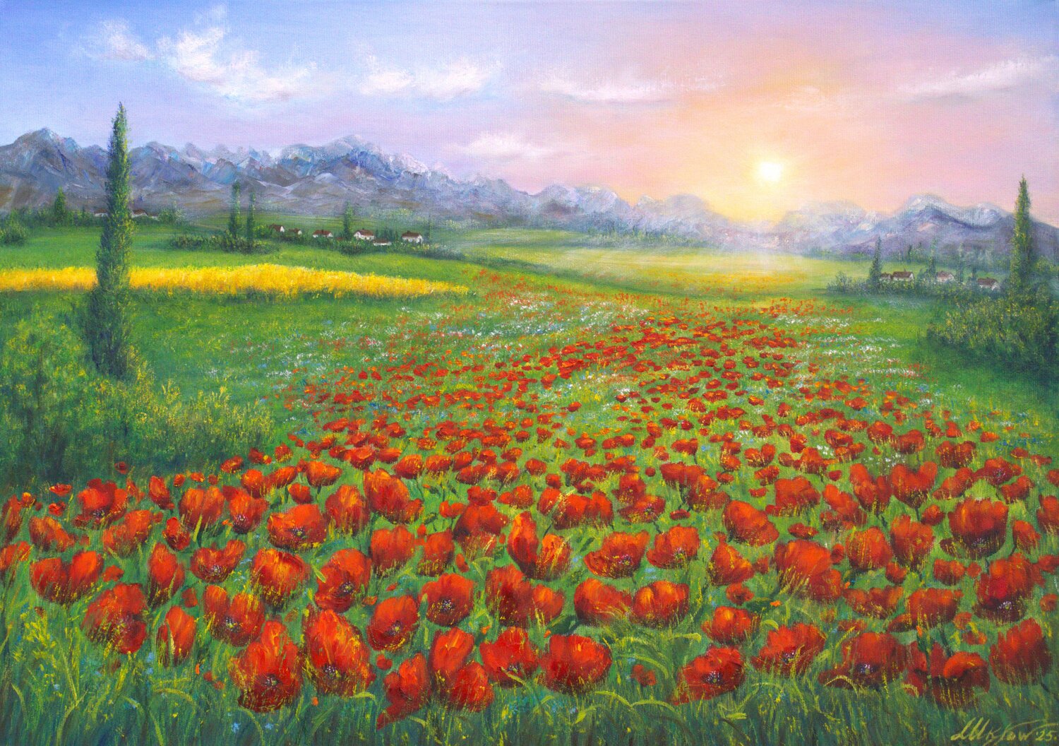 Serene poppy field Ludmilla Ukrow