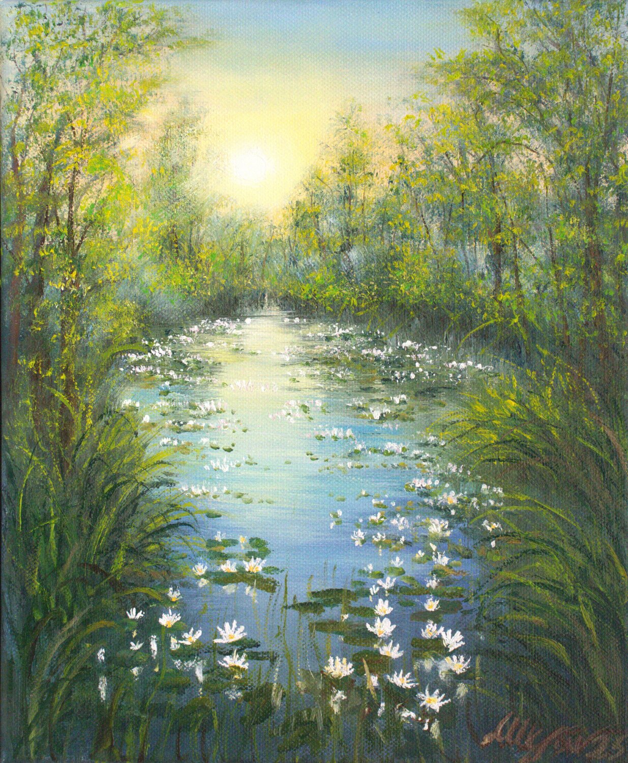 Water lilies pond Ludmilla Ukrow