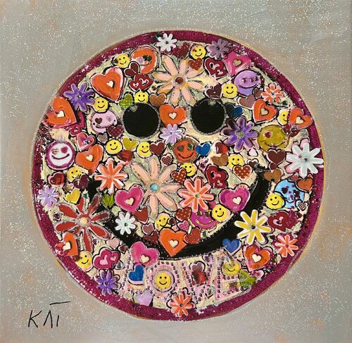 HAPPIE Silver di Kat Lassen, Pittura in vendita su Singulart