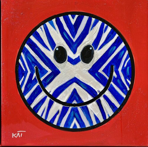 HAPPIE Red Zebra von Kat Lassen, Malerei kaufen auf Singulart