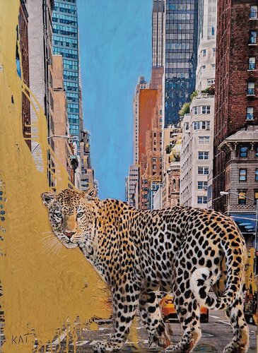 A Walk in New York di Kat Lassen, Pittura in vendita su Singulart
