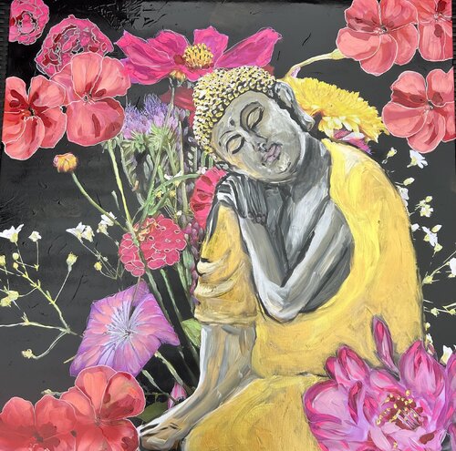 Sleeping Buddhi di Kat Lassen, Pittura in vendita su Singulart