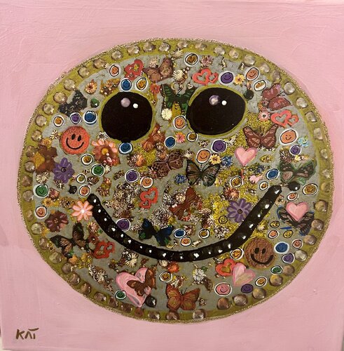 HAPPIE Rose di Kat Lassen, Pittura in vendita su Singulart