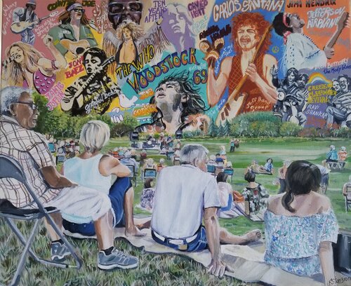 Esprit woodstock van Francis Stanzione, Schilderij te koop op Singulart