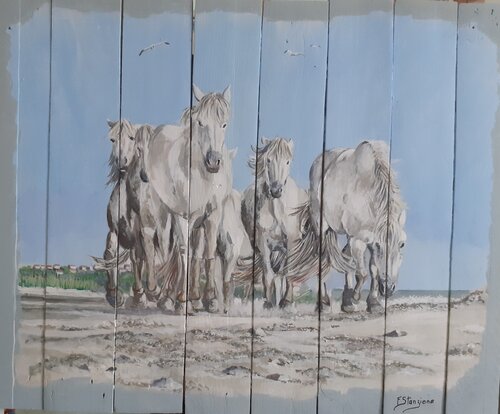 Camarguais de Francis Stanzione, Pintura a la venta en Singulart