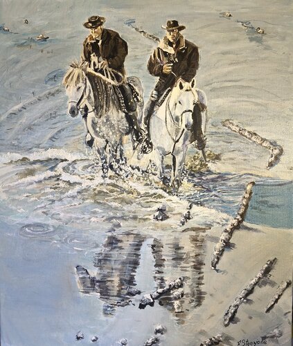 les gardians 2 de Francis Stanzione, Pintura a la venta en Singulart