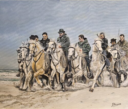 les cavaliers de Francis Stanzione, Pintura a la venta en Singulart