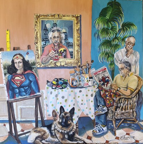 Cogitations par Francis Stanzione, Peinture en vente sur Singulart