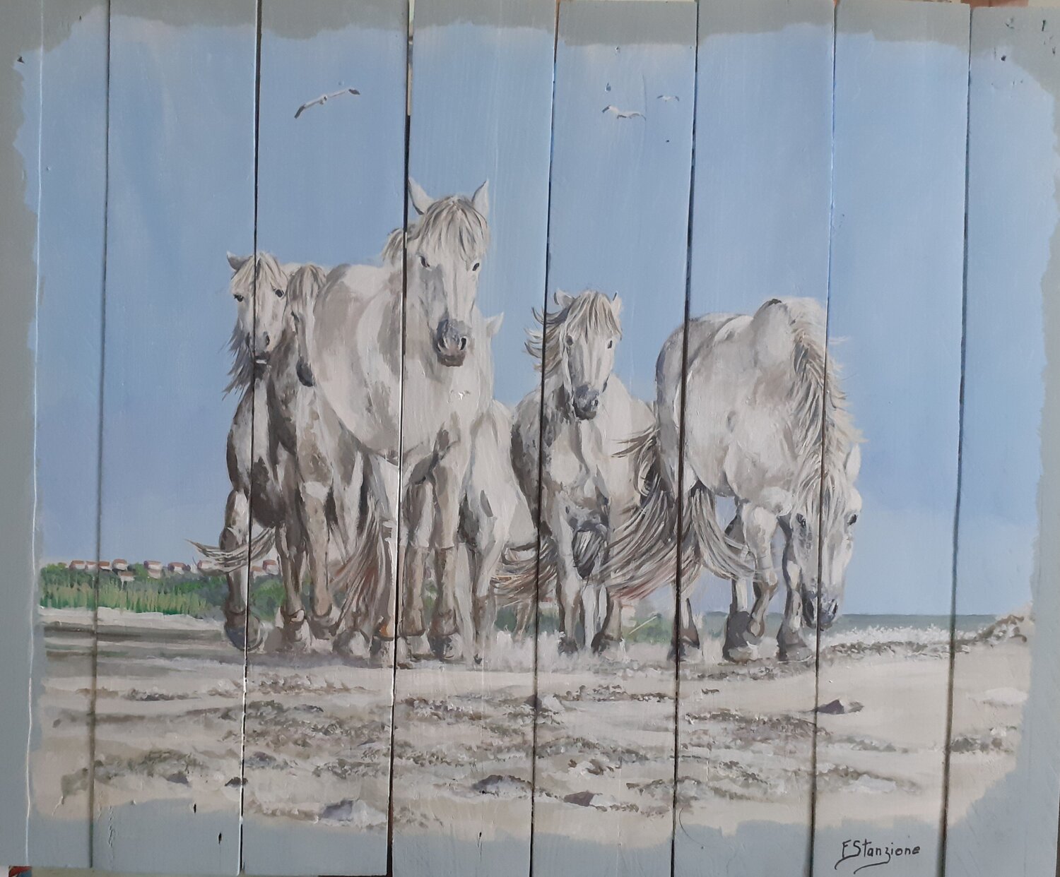 Camarguais Francis Stanzione Pintura original en venta