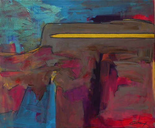 Bunker sur la plage by Fabien Cristo-Manuel, Painting for Sale on Singulart