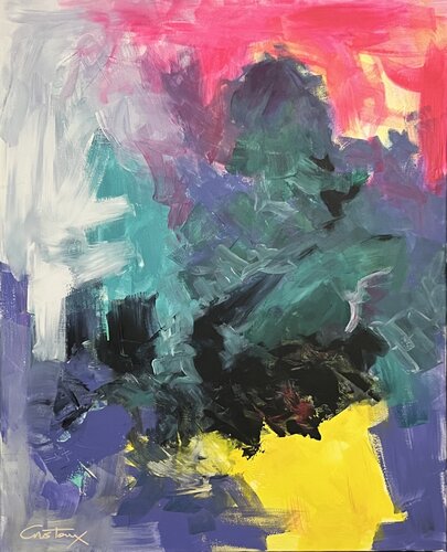 Champ de blé jaune by Fabien Cristo-Manuel, Painting for Sale on Singulart