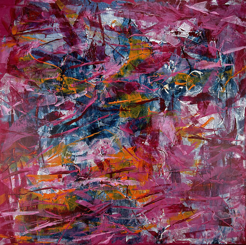 Abstrakt 2412 - "Durchblick" van Inga Knaak, Schilderij te koop op Singulart