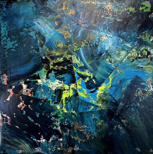 Abstrakt 2401 - "Wasserstrudel" van Inga Knaak, Schilderij te koop op Singulart