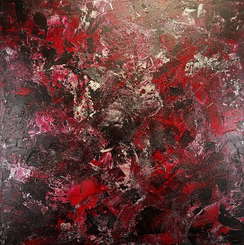 Abstrakt 2424 - "Glut" van Inga Knaak, Schilderij te koop op Singulart