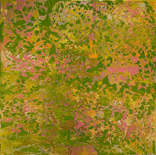 Abstrakt 2546 - "Whispers of Amber Light" by Inga Knaak, Painting for Sale on Singulart