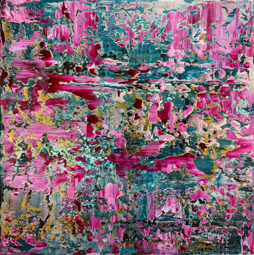 Abstrakt 2506 - "Jardin de Roses" by Inga Knaak, Painting for Sale on Singulart