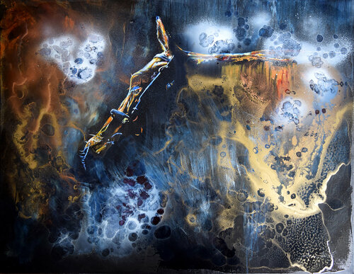 Now you see me / Large Horse painting / Modern Equine di Anna Sidi-Yacoub, Pittura in vendita su Singulart