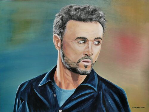 Luis Enrique van Angela Weidner, Schilderij te koop op Singulart
