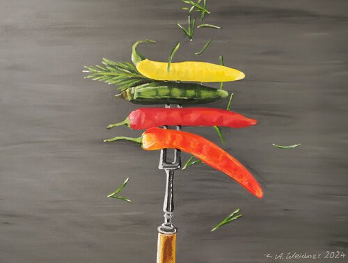 Sweet Chili van Angela Weidner, Schilderij te koop op Singulart