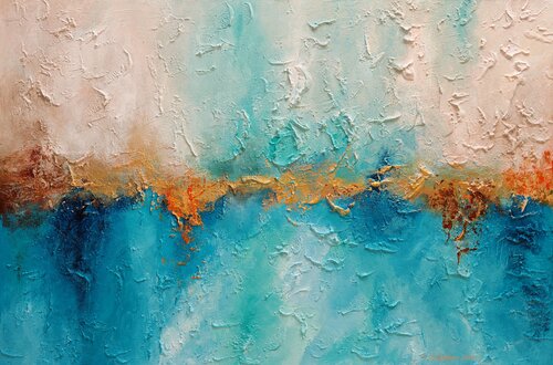 Begegnung der Elemente van Angela Weidner, Schilderij te koop op Singulart