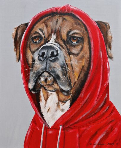 Don Rojo van Angela Weidner, Schilderij te koop op Singulart