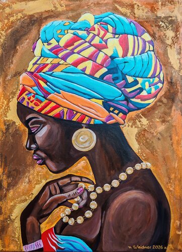 La Perla Negra di Angela Weidner, Pittura in vendita su Singulart