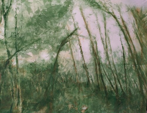 Sentiero - Faggeta d'estate de Emma Assisi, Pintura a la venta en Singulart