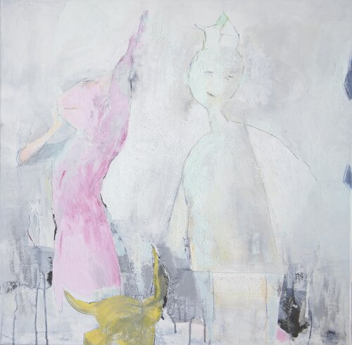 at the counter di Alfred Eggensperger, Pittura in vendita su Singulart